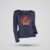 Vaazhkayila Sila Adigal Vizha Dhan Seyiyum Women's Long Sleeve T-Shirt in Navy Blue Color