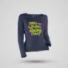 Onnu Inga Irukku, Innonu Enga Women's Long Sleeve T-Shirt in Navy Blue Color