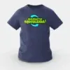 Marupadiyum Modhalenda! Girls Round Neck T-Shirt in Navy Blue Color