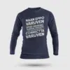 Naan Eppo Varuven, Eppadi Varuvennu, Yaarukum Theriyadhu Men/Unisex Long Sleeve T-Shirt in Navy Blue Color