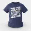 Naan Eppo Varuven, Eppadi Varuvennu, Yaarukum Theriyadhu Girls Round Neck T-Shirt in Navy Blue Color