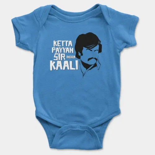 Ketta payyan sir indha kaali onesie/romper in orchid blue color