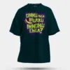 Onnu Inga Irukku, Innonu Enga Men/Unisex Oversized T-Shirt in Petrol Blue Color