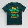 Nee Thirupura Sundari Illa Thiruttu Sundari Boys Round Neck T-Shirt in Petrol Blue Color