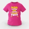Somebody Kuthing Iam Kathing Girls Round Neck T-Shirt in Pink Color