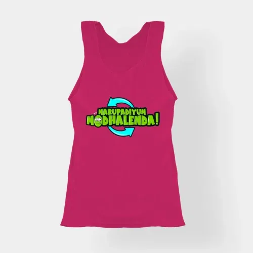 Marupadiyum modhalenda! Women's tank top in pink color