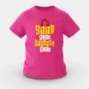 Yaar Ange Yaarada Ange Girls Round Neck T-Shirt in Pink Color