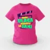 Idhu Ulaga Nadipu Da Sami Girls Round Neck T-Shirt in Pink Color