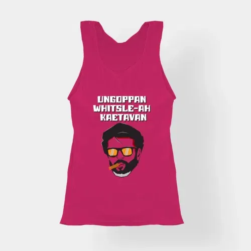 Ungoppan whistle ah kaetavan women's tank top in pink color