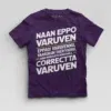Naan Eppo Varuven, Eppadi Varuvennu, Yaarukum Theriyadhu Boys Round Neck T-Shirt in Purple Color