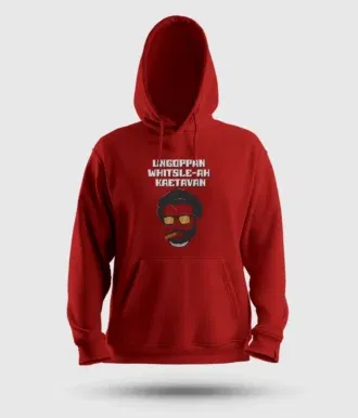 Ungoppan Whistle Ah Kaetavan Men/Unisex Hoodie in Red Color