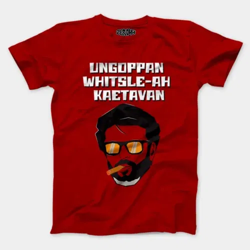 Ungoppan whistle ah kaetavan men/unisex t-shirt in red color