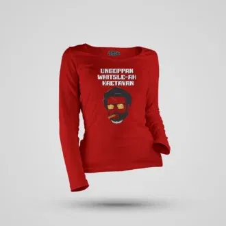 Ungoppan Whistle Ah Kaetavan Women's Long Sleeve T-Shirt in Red Color