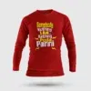 Somebody Kuthing Iam Kathing Men/Unisex Long Sleeve T-Shirt in Red Color