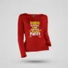 Somebody Kuthing Iam Kathing Women's Long Sleeve T-Shirt in Red Color
