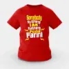 Somebody Kuthing Iam Kathing Girls Round Neck T-Shirt in Red Color