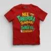 Nee Thirupura Sundari Illa Thiruttu Sundari Boys Round Neck T-Shirt in Red Color