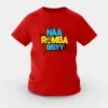 Naa Romba Bisyy Girls Round Neck T-Shirt in Red Color