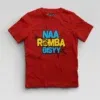 Naa Romba Bisyy Boys Round Neck T-Shirt in Red Color