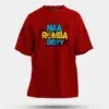 Naa Romba Bisyy Men/Unisex Oversized T-Shirt in Red Color