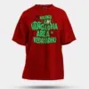 Naanga Adi Vangadha Area Ve Kedayadhu Men/Unisex Oversized T-Shirt in Red Color