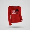 Ketta Payyan Sir Indha Kaali Women's Long Sleeve T-Shirt in Red Color