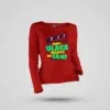 Idhu Ulaga Nadipu Da Sami Women's Long Sleeve T-Shirt in Red Color