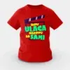 Idhu Ulaga Nadipu Da Sami Girls Round Neck T-Shirt in Red Color
