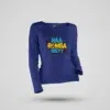 Naa Romba Bisyy Women's Long Sleeve T-Shirt in Royal Blue Color