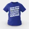 Naan Eppo Varuven, Eppadi Varuvennu, Yaarukum Theriyadhu Girls Round Neck T-Shirt in Royal Blue Color