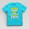 Somebody Kuthing Iam Kathing Boys Round Neck T-Shirt in SkyBlue Color