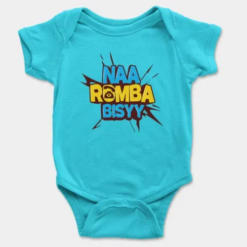 Naa romba bisyy onesie/romper in skyblue color