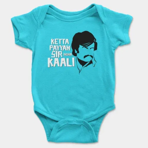 Ketta payyan sir indha kaali onesie/romper in skyblue color