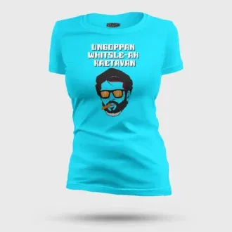 Ungoppan Whistle Ah Kaetavan Women's T-Shirt in SkyBlue Color