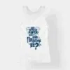 Nalu English Paper Meinjittu Vandhu Film Kattriya Nee Women's Tank Top in White Color