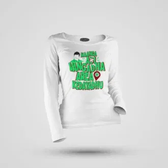 Naanga Adi Vangadha Area Ve Kedayadhu Women's Long Sleeve T-Shirt in White Color