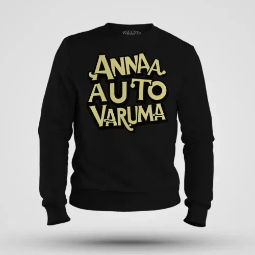 Anna auto varuma men/unisex sweatshirt in black color