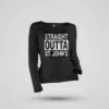 Straight Outta St. Johns Women's Long Sleeve T-Shirt in Black Color