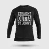 Straight Outta St. Johns Men/Unisex Long Sleeve T-Shirt in Black Color