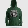 Straight Outta St. Johns Men/Unisex Hoodie in Bottle Green Color