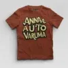 Anna Auto Varuma Boys Round Neck T-Shirt in Brick Red Color