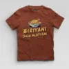 Biriyani Dhan Mukiyam Boys Round Neck T-Shirt in Brick Red Color