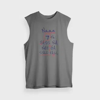 Naan 7Th Pass Na, Neenge Sslc Fail Men/Unisex Tank Top in Charcoal Melange Color