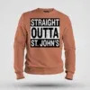 Straight Outta St. Johns Men/Unisex Sweatshirt in Coral Color