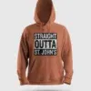 Straight Outta St. Johns Men/Unisex Hoodie in Coral Color