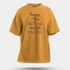Naan 7Th Pass Na, Neenge Sslc Fail Men/Unisex Oversized T-Shirt in Golden Yellow Color