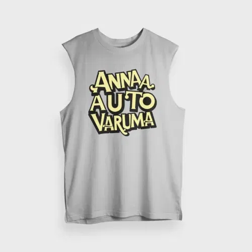 Anna auto varuma men/unisex tank top in grey melange color