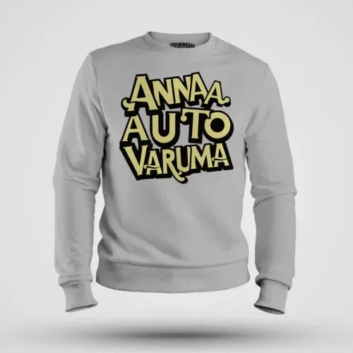 Anna auto varuma men/unisex sweatshirt in grey melange color