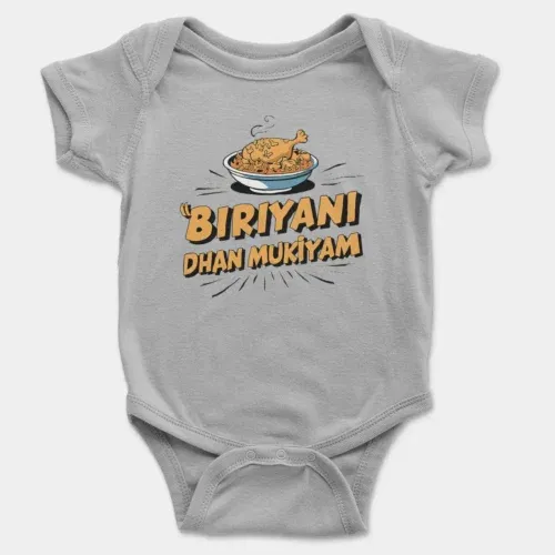 Biriyani dhan mukiyam onesie/romper in grey melange color