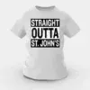 Straight Outta St. Johns Girls Round Neck T-Shirt in Grey Melange Color